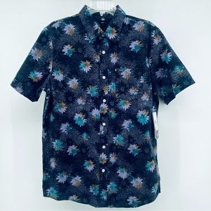 Volcom NWT Warbler Woven Button Up Short Sleeve Floral Shirt Men's Size Medium